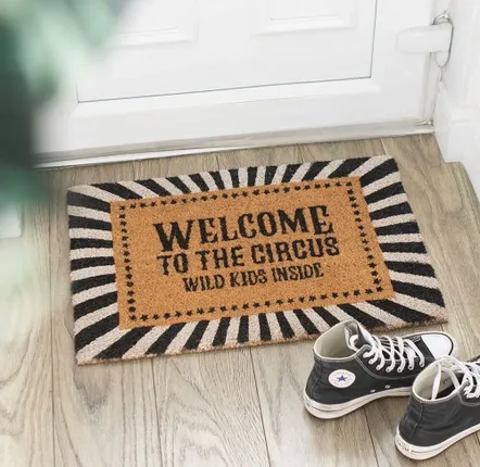 Rugs - Black Welcome to the Circus Doormat - SOMETHING DIFFERENT WHOLESALE
