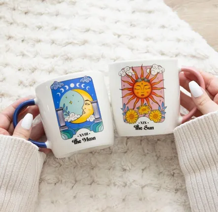 Tasses et mugs - Ensemble de tasses célestes Soleil et Lune - SOMETHING DIFFERENT WHOLESALE EUROPE BV