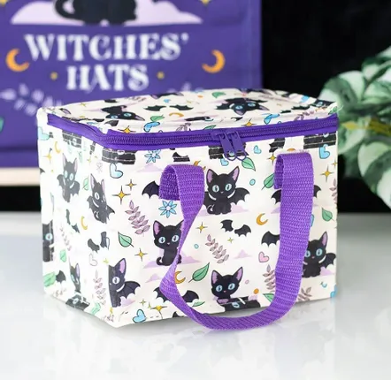Bags and backpacks - Cute and Creepy Cat Print Lunch Bag - SOMETHING DIFFERENT WHOLESALE EUROPE BV