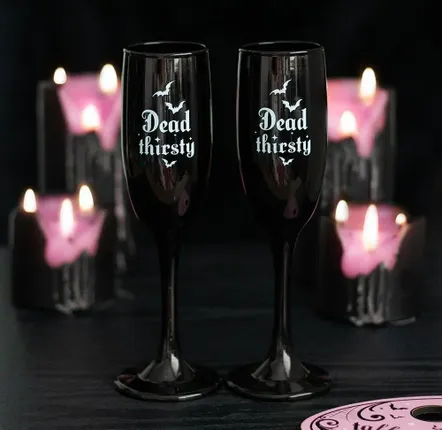 Verres - Ensemble de 2 flûtes à champagne Dead Thirsty - SOMETHING DIFFERENT WHOLESALE