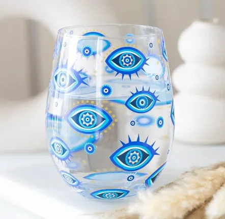 Glass - All Seeing Eye Print Stemless Glass - SOMETHING DIFFERENT WHOLESALE EUROPE BV