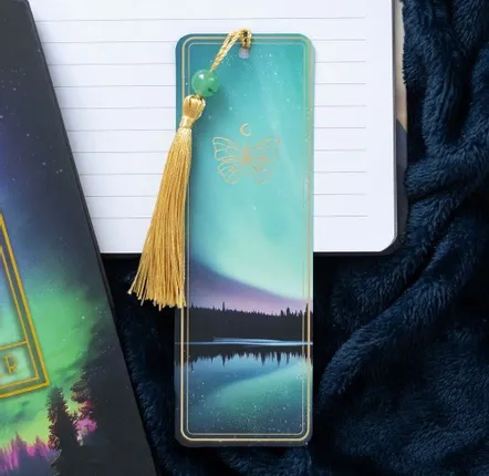 Stationery - Ethereal Green Aventurine Bookmark with Tassel - SOMETHING DIFFERENT WHOLESALE