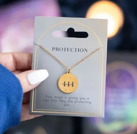 Jewelry - 444 Angel Number Protection Necklace - SOMETHING DIFFERENT WHOLESALE EUROPE BV