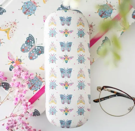 Lunettes - Étui à lunettes à motif floral et insectes - SOMETHING DIFFERENT WHOLESALE