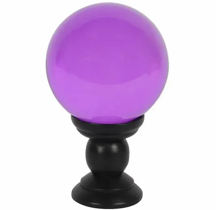 Christmas garlands and baubles - Large Purple Crystal Ball on Stand - SOMETHING DIFFERENT WHOLESALE