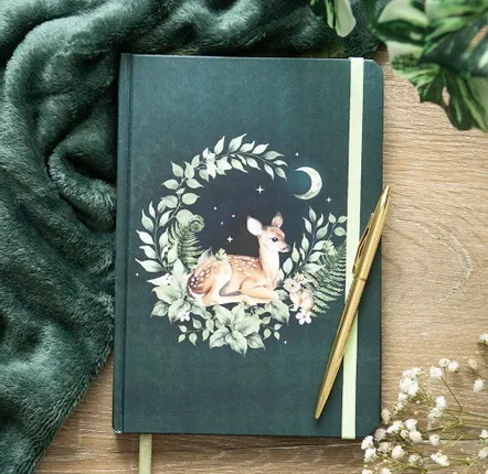 Stationery - Green Fawn A5 Notebook - SOMETHING DIFFERENT WHOLESALE