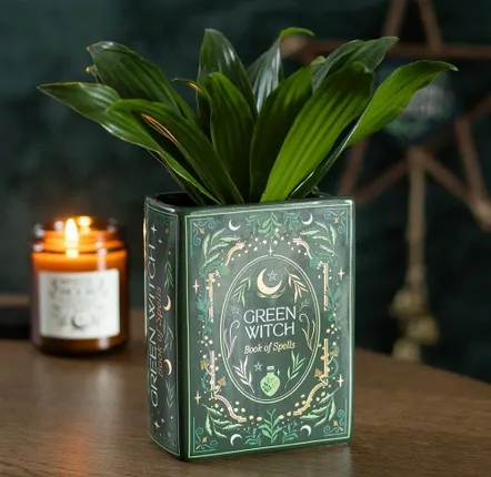 Sets de table - Vase en forme de livre de sorcière verte - SOMETHING DIFFERENT WHOLESALE