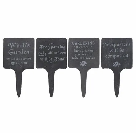 Ornements - Ensemble de 4 panneaux de jardin gothiques en ardoise - SOMETHING DIFFERENT WHOLESALE