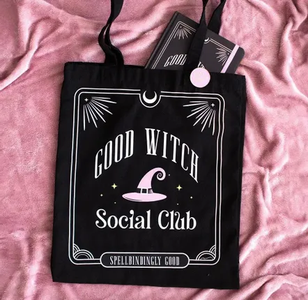 Bags and backpacks - Good Witch Social Club Polycotton Tote Bag with Pin Badge - SOMETHING DIFFERENT WHOLESALE EUROPE BV