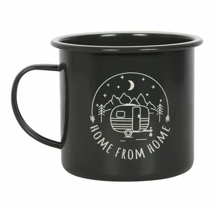 Tasses et mugs - Mug de camping émaillé « Comme à la maison » - SOMETHING DIFFERENT WHOLESALE EUROPE BV