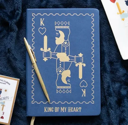 Stationery - King of My Heart Playing Card A5 Notebook - SOMETHING DIFFERENT WHOLESALE