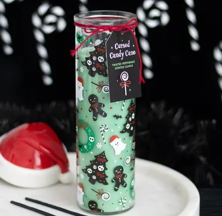Candles - Merry Creepmas Cursed Candy Cane Tube Candle - SOMETHING DIFFERENT WHOLESALE EUROPE BV