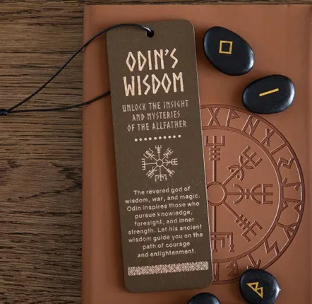 Papeterie - Marque-page en bois « Sagesse d'Odin » - SOMETHING DIFFERENT WHOLESALE EUROPE BV