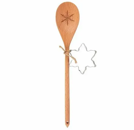 Ustensiles de cuisine - Ensemble de cuillères en bois à motif flocon de neige pour la pâtisserie - SOMETHING DIFFERENT WHOLESALE EUROPE BV