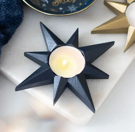 Candlesticks and candle holders - Navy Star Tealight Candle Holder - SOMETHING DIFFERENT WHOLESALE EUROPE BV