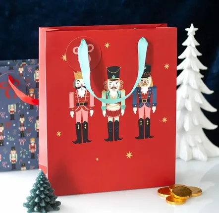 Bags and backpacks - 33cm Red Nutcracker Gift Bag - SOMETHING DIFFERENT WHOLESALE EUROPE BV