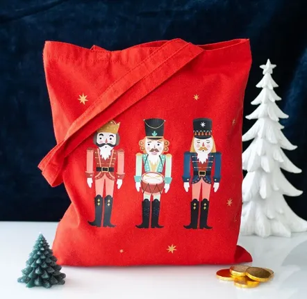 Bags and backpacks - Nutcracker Print Polycotton Tote Bag - SOMETHING DIFFERENT WHOLESALE EUROPE BV