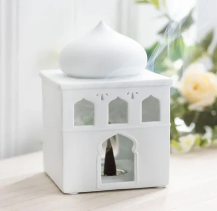 Senteurs - Brûleur d'huile et porte-encens Off White Mosque - SOMETHING DIFFERENT WHOLESALE EUROPE BV