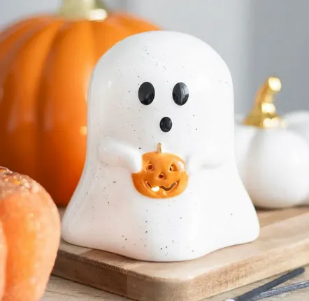 Candlesticks and candle holders - Ghost Shaped Tealight Candle Holder with Pumpkin - SOMETHING DIFFERENT WHOLESALE EUROPE BV