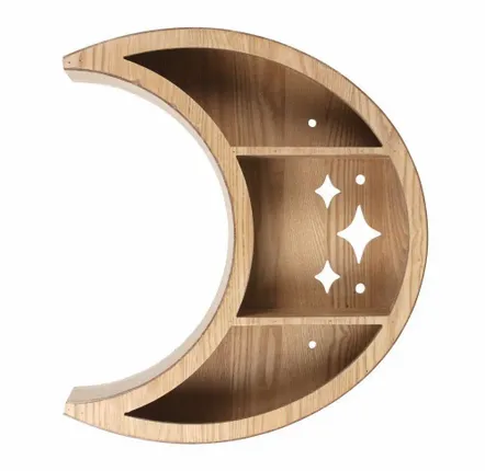 Shelves - Wooden Crescent Moon Wall Shelf - SOMETHING DIFFERENT WHOLESALE EUROPE BV