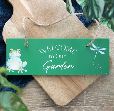 Panneaux séparateurs - Panneau vert « Bienvenue dans notre jardin » - SOMETHING DIFFERENT WHOLESALE EUROPE BV