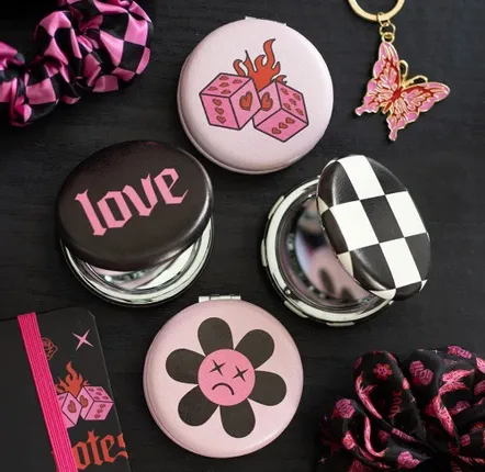 Mirrors - Set of 12 Rebel Romance Compact Mirrors in Display - SOMETHING DIFFERENT WHOLESALE EUROPE BV