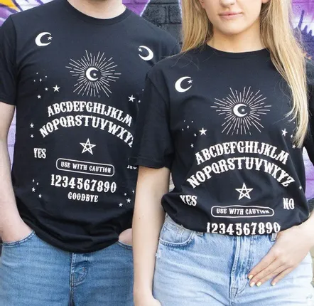 Homewear - Black Talking Board Unisex T-shirt Size S - SOMETHING DIFFERENT WHOLESALE EUROPE BV
