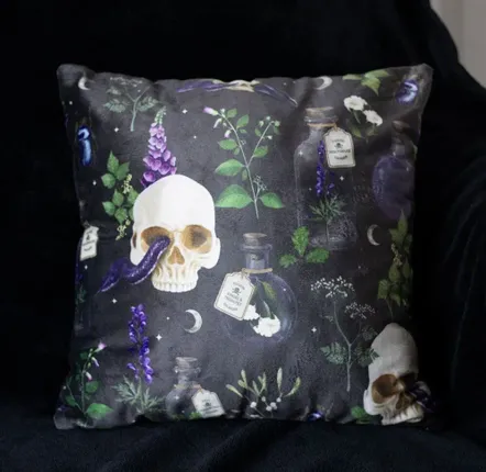 Cushions - 35cm Square Venom & Vines Print Cushion - SOMETHING DIFFERENT WHOLESALE