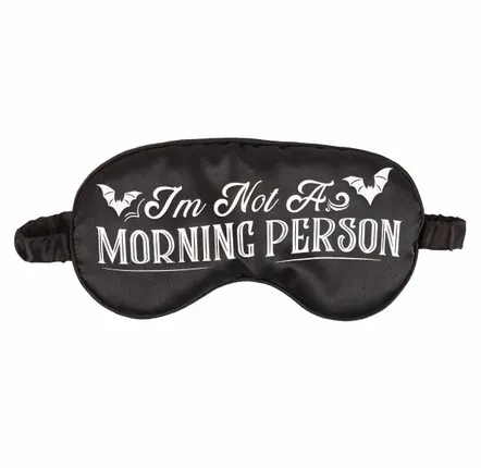 Cosmétiques - Masque de sommeil en satin « Je ne suis pas du matin » - SOMETHING DIFFERENT WHOLESALE