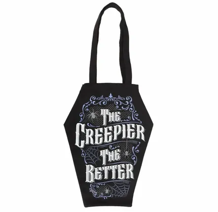 Bags and backpacks - The Creepier the Better Coffin Shaped Tote Bag - SOMETHING DIFFERENT WHOLESALE