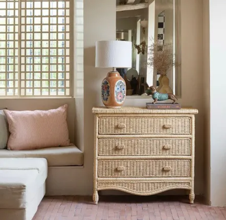 Commodes - RATTAN DRESSER ELISABETH NATURAL - MAHE HOMEWARE