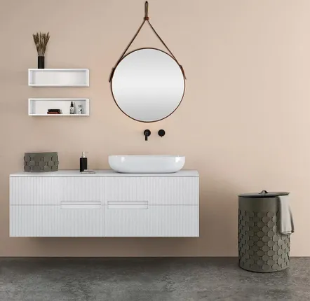 Spa - Panier à linge ovale en cuir tressé avec couvercle MAIRA - LIMAC DESIGN