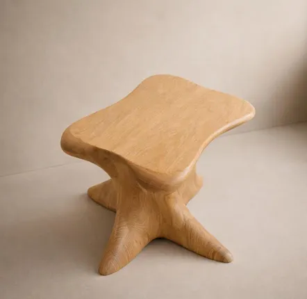 Tabourets - Harmonia | Tabouret Sculpté Exclusif | Chêne Européen Massif - NEXART