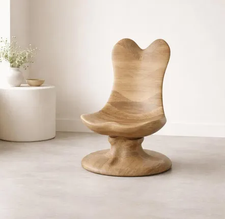 Chaises longues - Athena | Fauteuil Lounge Sculpté Exclusif | Chêne Européen Massif - NEXART