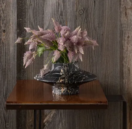 Candlesticks and candle holders - GAMMA CANDLE HOLDER MARBLE FLOWER VASE - OOUMM