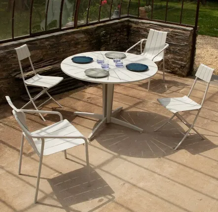 Tables de jardin - Table à manger ronde FLEOLE - EZEÏS