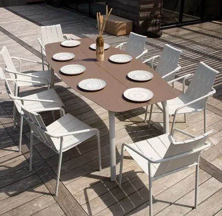 Outdoor kitchens - Fleole long dining table - EZEÏS