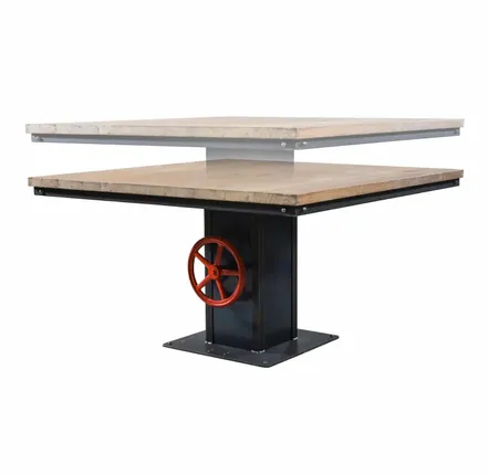 Bureaux d'entreprise - SL-030 Adjustable Square Industrial Table - STURDY-LEGS
