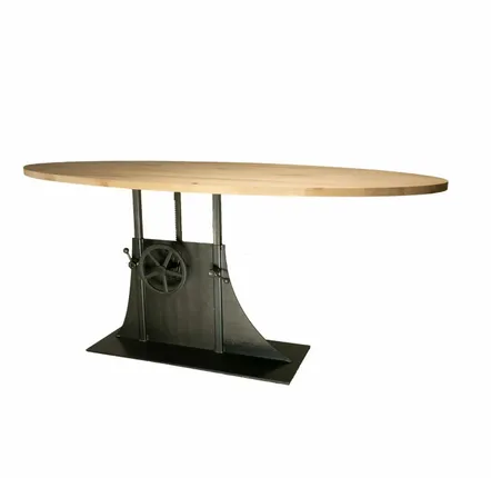 Conference tables - SL-043 Adjustable Central-Base Industrial Table - STURDY-LEGS