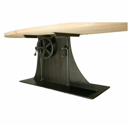 Conference tables - SL-043 Adjustable Central-Base Industrial Table - STURDY-LEGS