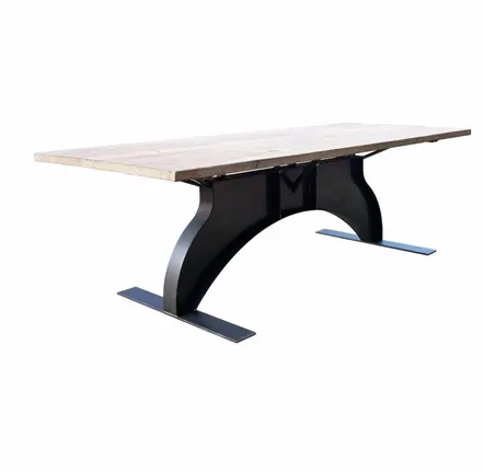 Conference tables - SL-008 Industrial Fixed-Height Central-Base Table - STURDY-LEGS