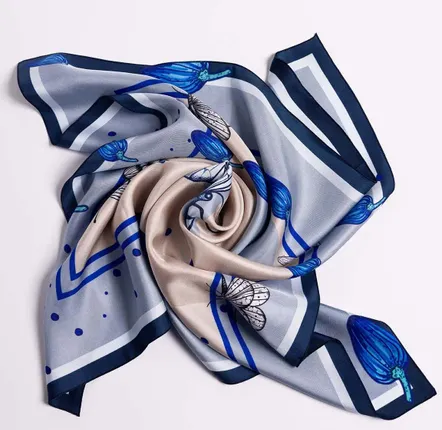 Scarves - Pure silk scarf, Carré de silk 67, French creation and printing - KOUNTHEA RETH