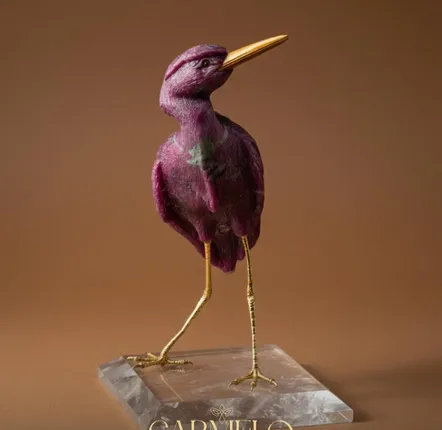 Orfèvrerie - Sculpture « Les lueurs de l'oasis », objet d'art en cristal de rubelli - CARMELO PARIS