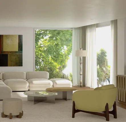 Lounge chairs for hospitalities & contracts - Oscar wood Sofa Armchair, Bouclé, COM option, Darkened Sycamore Wood - DUISTT