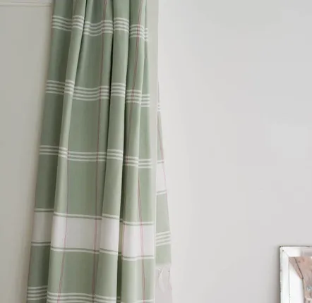Serviettes de bain - fouta Organic sauge/blanc - OTTOMANIA
