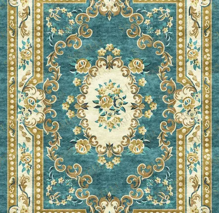 Tapis classiques - Aubusson Collection- Baroque Pearl Rosette - SARELLI INTERIORS TEXTILES