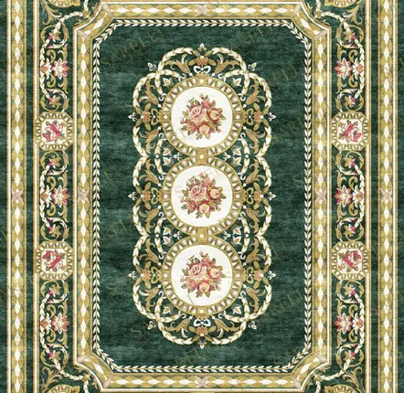 Tapis classiques - Neoclassic Collection- Royal Garden Medallions - SARELLI INTERIORS TEXTILES