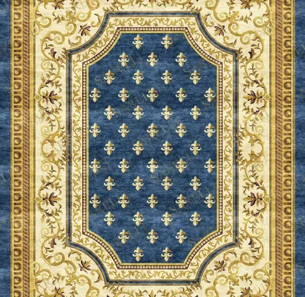 Tapis classiques - Neoclassic Collection- Imperial Lily Medallion - SARELLI INTERIORS TEXTILES