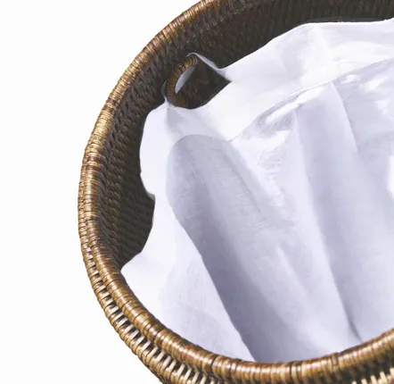 Paniers à linge - Panier à linge en rotin avec couvercle - KING ZOO