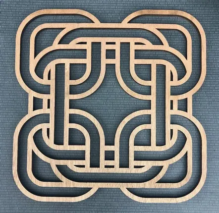 Objets de décoration - Dessous de plat en bois - Noeud de Dara - LA COUR DU JUCH